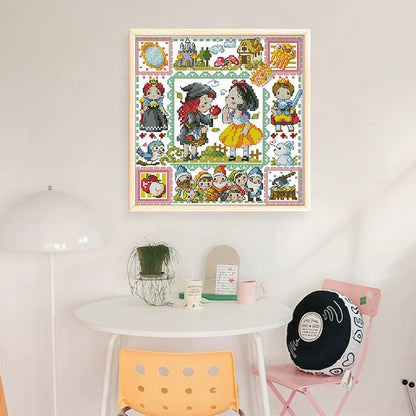 Snow White - 14CT Stamped Cross Stitch 30*30CM(Fairy Brand)