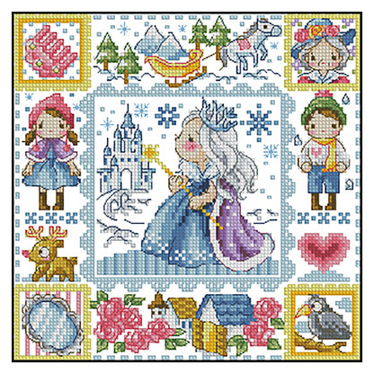 Princess Elsa - 14CT Stamped Cross Stitch 30*30CM(Fairy Brand)