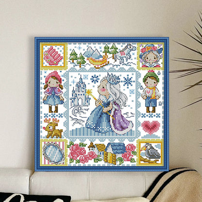 Princess Elsa - 14CT Stamped Cross Stitch 30*30CM(Fairy Brand)