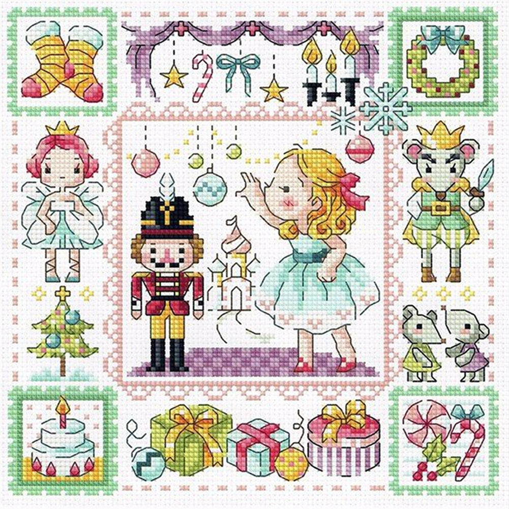 The Nutcracker - 14CT Stamped Cross Stitch 30*30CM(Fairy Brand)