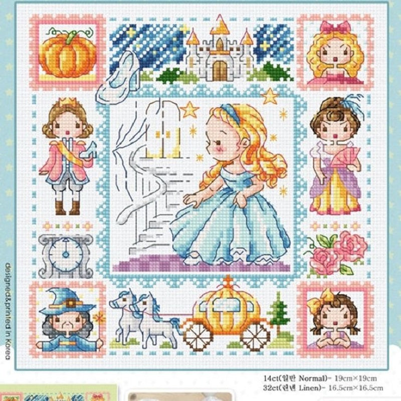 Cinderella - 14CT Stamped Cross Stitch 30*30CM(Fairy Brand)