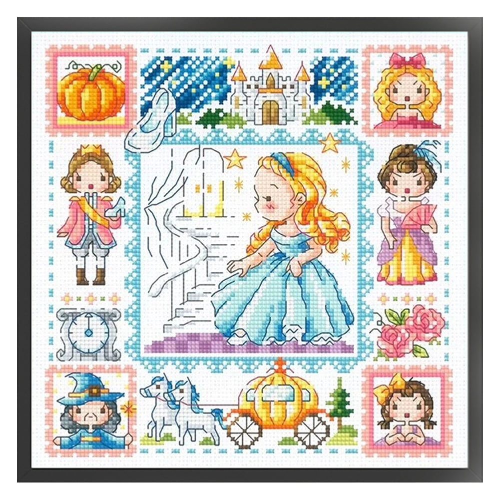 Cinderella - 14CT Stamped Cross Stitch 30*30CM(Fairy Brand)