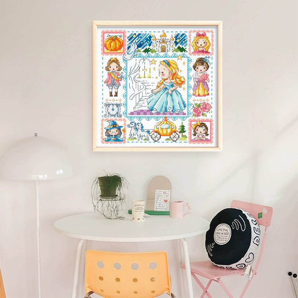 Cinderella - 14CT Stamped Cross Stitch 30*30CM(Fairy Brand)