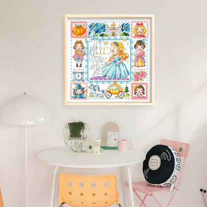 Cinderella - 14CT Stamped Cross Stitch 30*30CM(Fairy Brand)