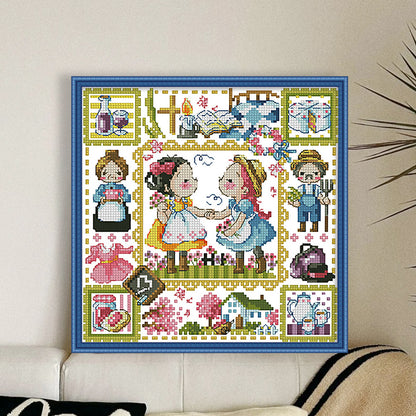 Anne Of Green Gables - 14CT Stamped Cross Stitch 30*30CM(Fairy Brand)