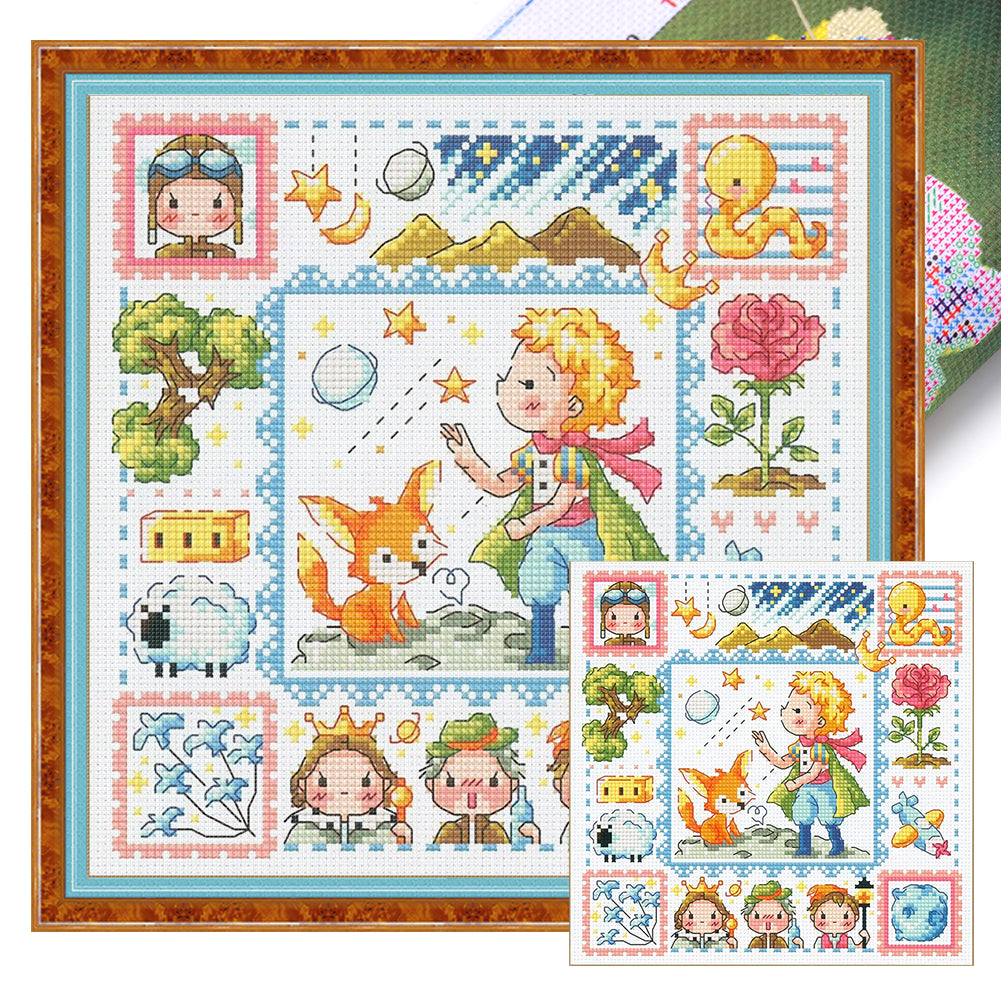 The Little Prince - 14CT Stamped Cross Stitch 30*30CM(Fairy Brand)