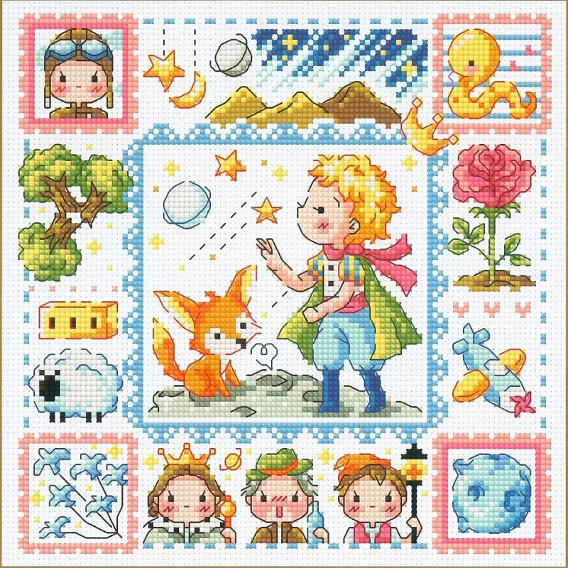 The Little Prince - 14CT Stamped Cross Stitch 30*30CM(Fairy Brand)