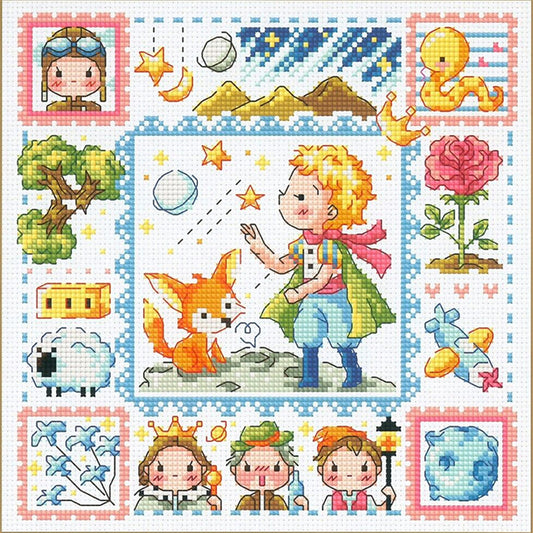 The Little Prince - 14CT Stamped Cross Stitch 30*30CM(Fairy Brand)