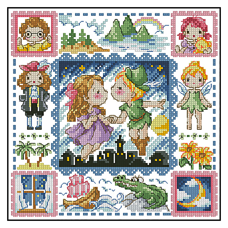 Princess Doraemon - 14CT Stamped Cross Stitch 30*30CM(Fairy Brand)