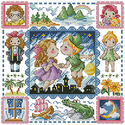 Princess Doraemon - 14CT Stamped Cross Stitch 30*30CM(Fairy Brand)