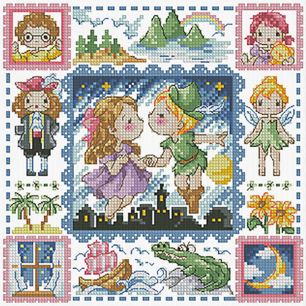 Princess Doraemon - 14CT Stamped Cross Stitch 30*30CM(Fairy Brand)