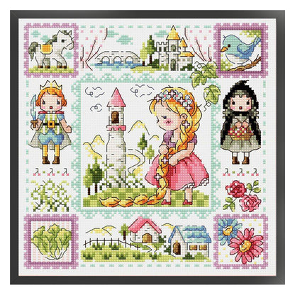 Rapunzel - 14CT Stamped Cross Stitch 30*30CM(Fairy Brand)