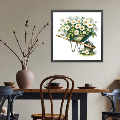 Daisy Cart - Full Round Drill Diamond Painting 30*30CM