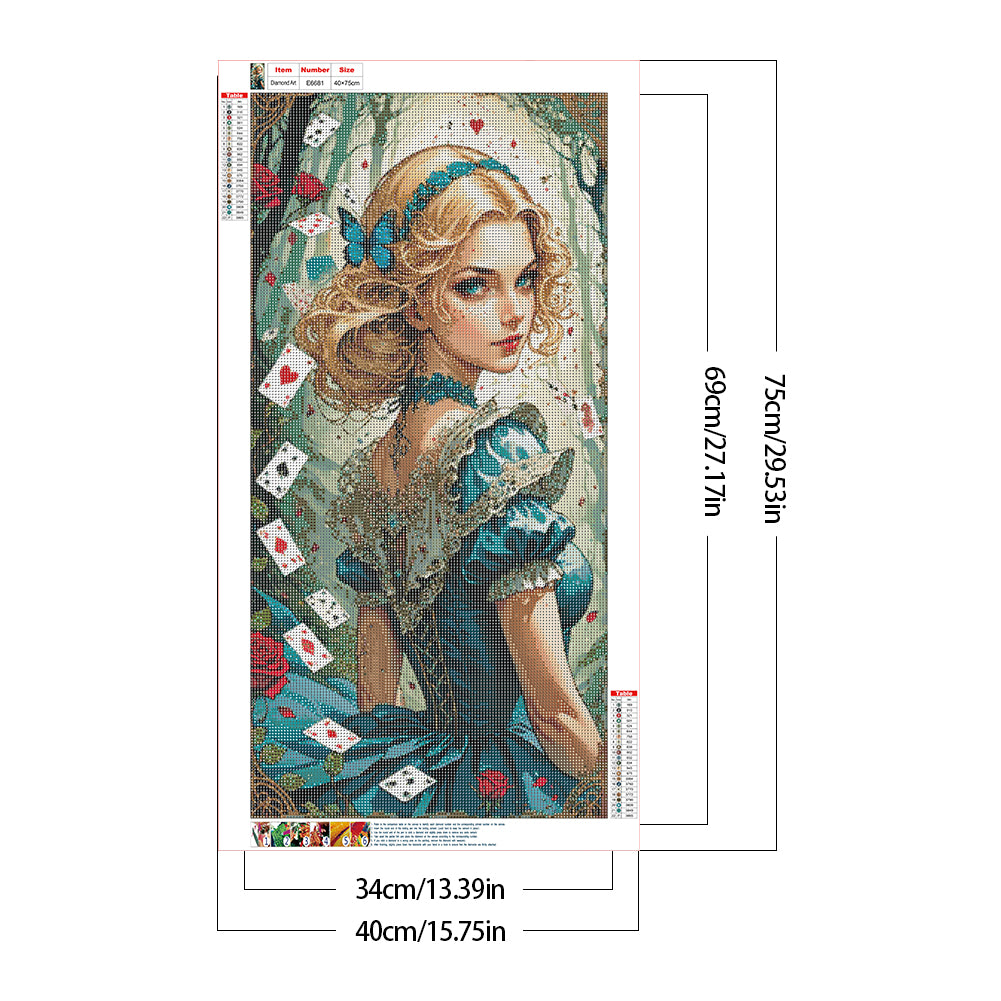 Princess Girl - Full Round Drill Diamond Painting 40*75CM