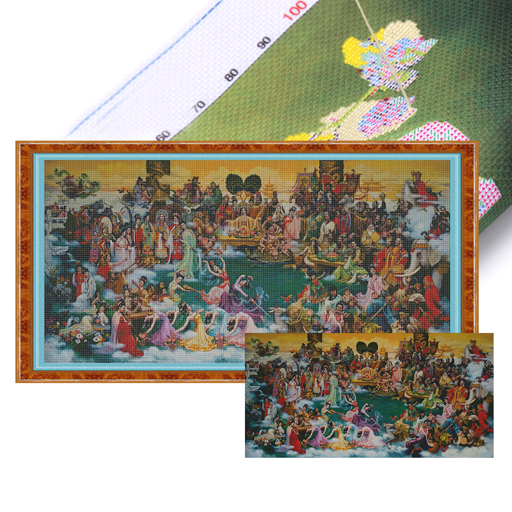 World Celebration - Fairy - 14CT Stamped Cross Stitch 190*94CM(Xiaobai Brand)