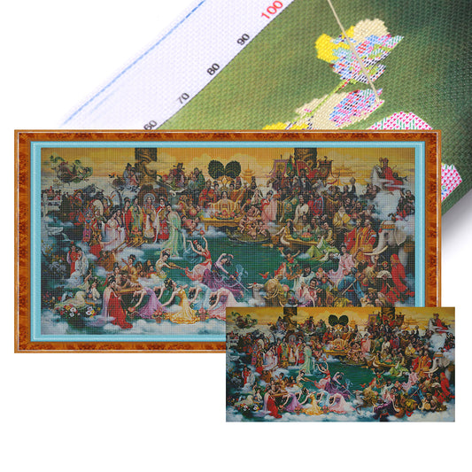 World Celebration - Fairy - 14CT Stamped Cross Stitch 190*94CM(Xiaobai Brand)