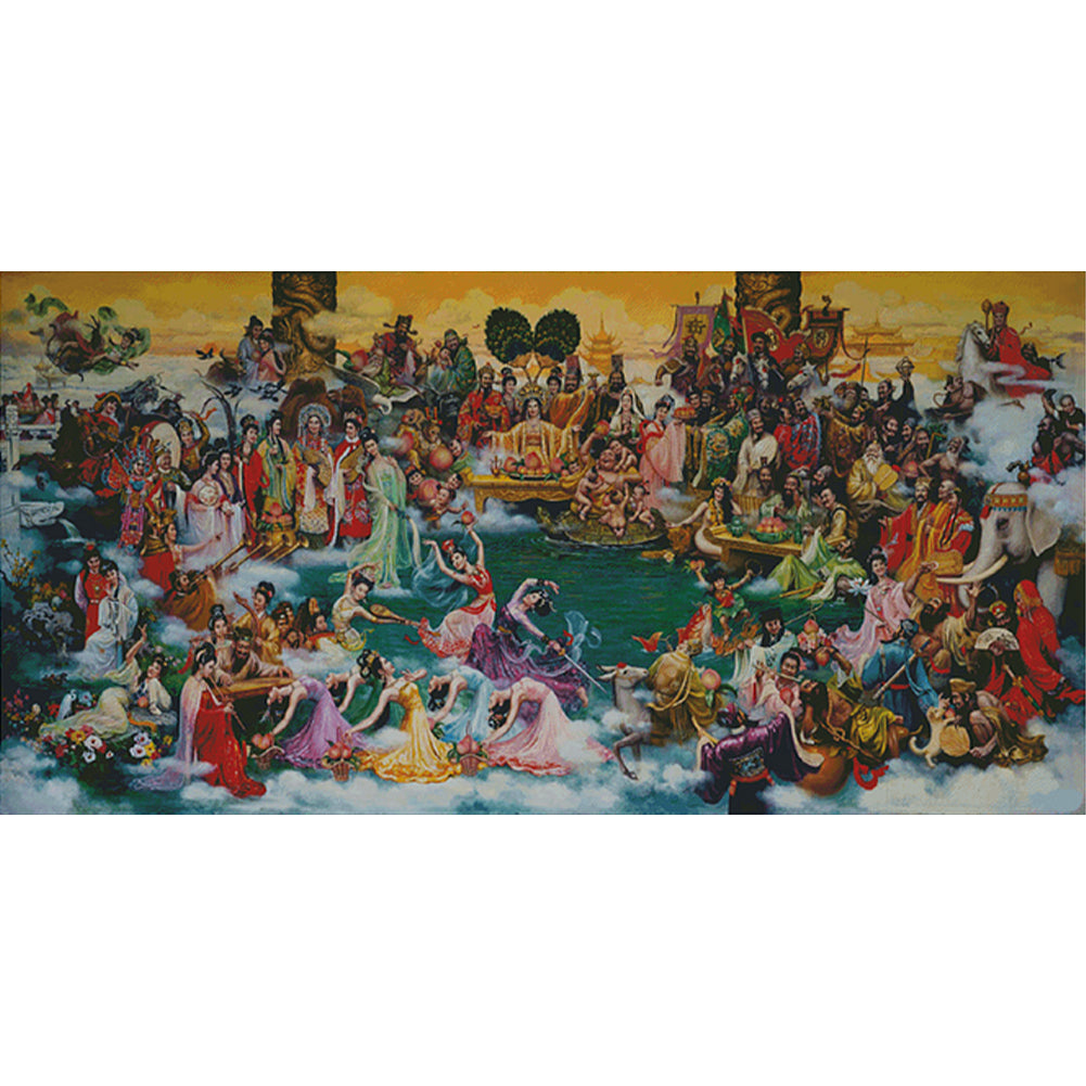 World Celebration - Fairy - 14CT Stamped Cross Stitch 190*94CM(Xiaobai Brand)