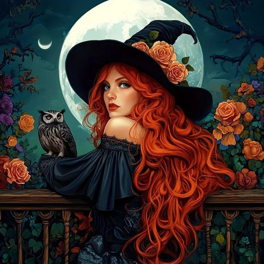 Witch - Full Round Drill Diamond Painting 40*40CM