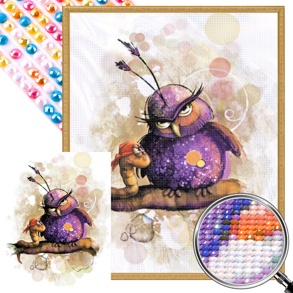 Funny Bird - Full AB Round Drill Diamond Painting 40*50CM