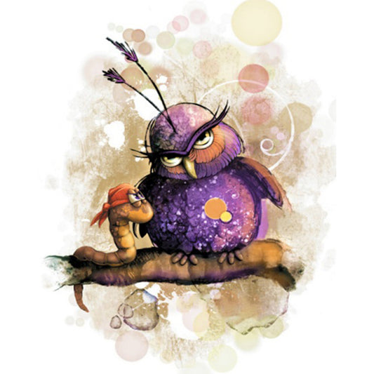 Funny Bird - Full AB Round Drill Diamond Painting 40*50CM