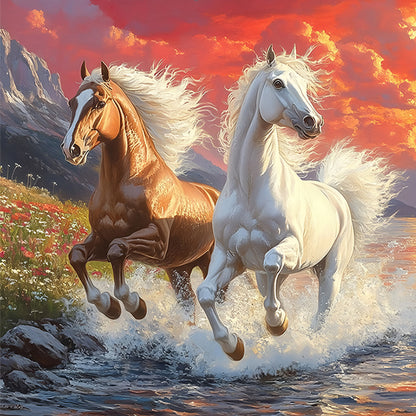 Horse - Full Round Drill Diamond Painting 30*30CM