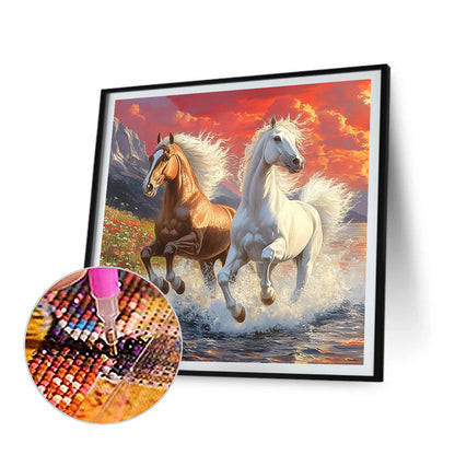 Horse - Full Round Drill Diamond Painting 30*30CM