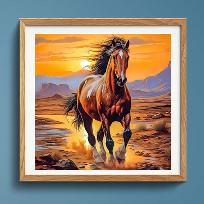 Horse - Full Round Drill Diamond Painting 30*30CM