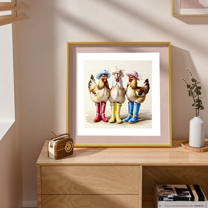 Chicken In Water Shoes - Full Round Drill Diamond Painting 30*30CM