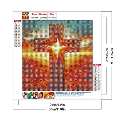Cross - Full Round Drill Diamond Painting 30*30CM