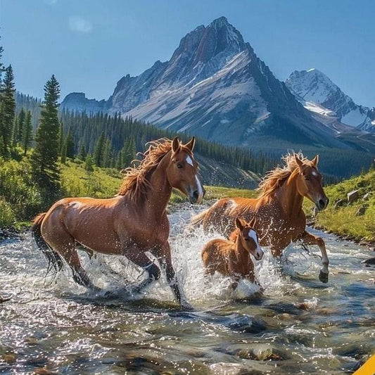 Horse - Full Round Drill Diamond Painting 40*40CM