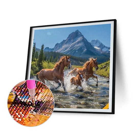 Horse - Full Round Drill Diamond Painting 40*40CM