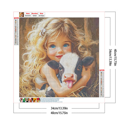 Cute Girl - Full Round Drill Diamond Painting 40*40CM