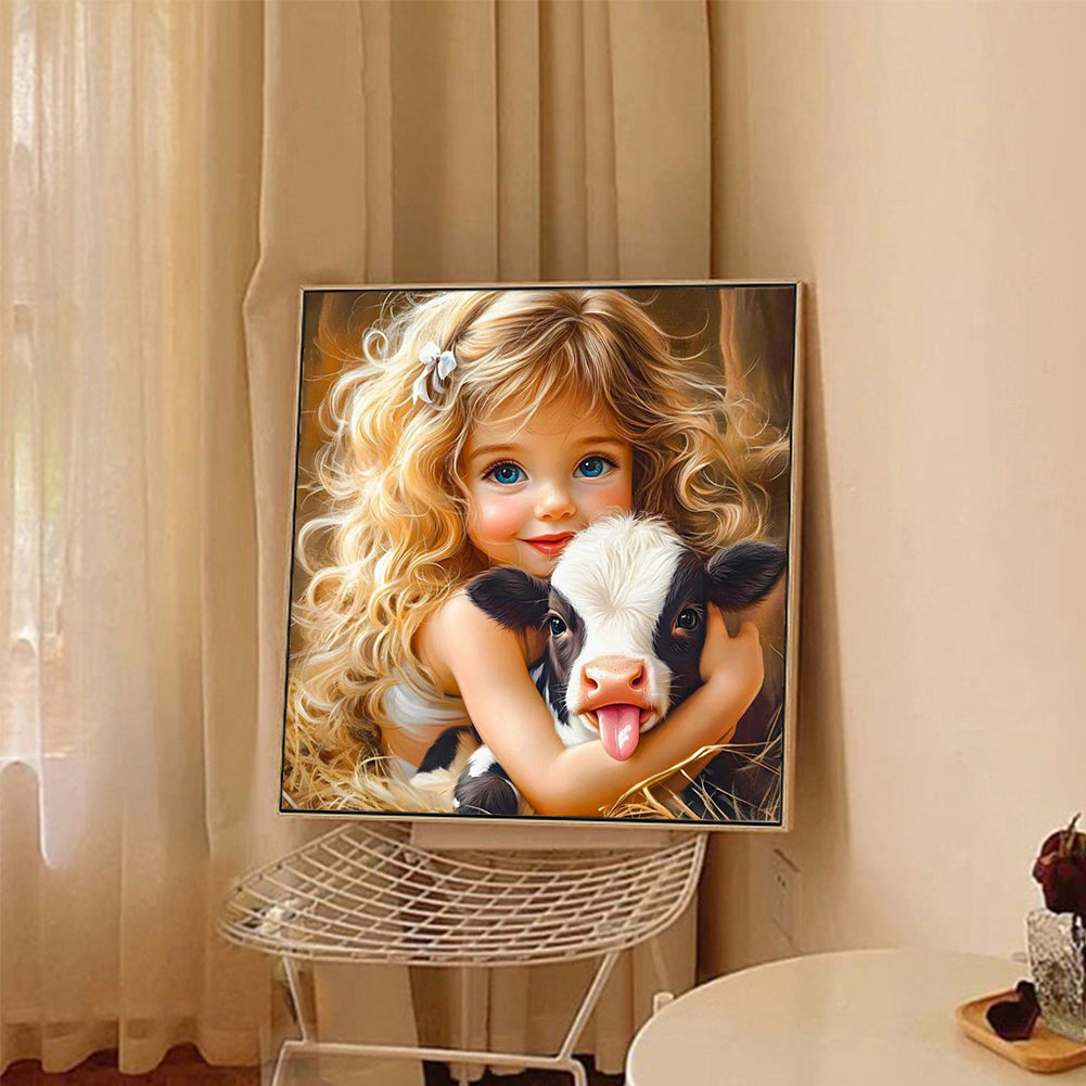 Cute Girl - Full Round Drill Diamond Painting 40*40CM
