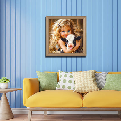 Cute Girl - Full Round Drill Diamond Painting 40*40CM