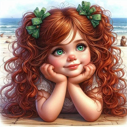 Cute Girl - Full Round Drill Diamond Painting 40*40CM