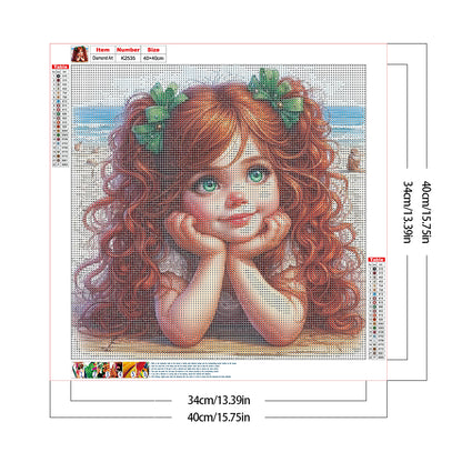 Cute Girl - Full Round Drill Diamond Painting 40*40CM