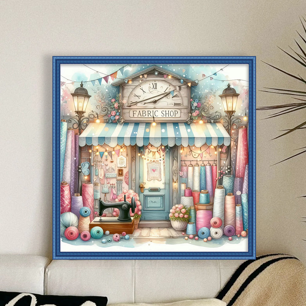 Sewing Shop - 11CT Stamped Cross Stitch 45*45CM