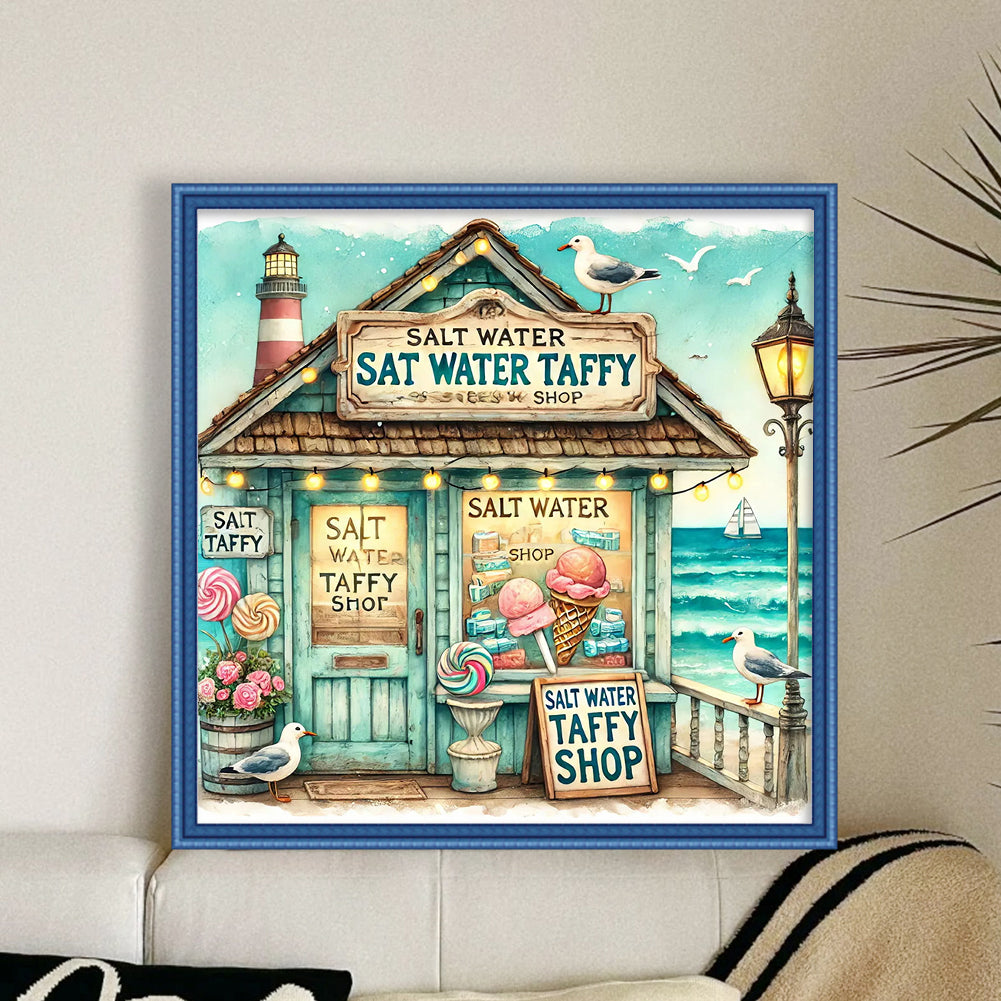 Candy House - 11CT Stamped Cross Stitch 45*45CM