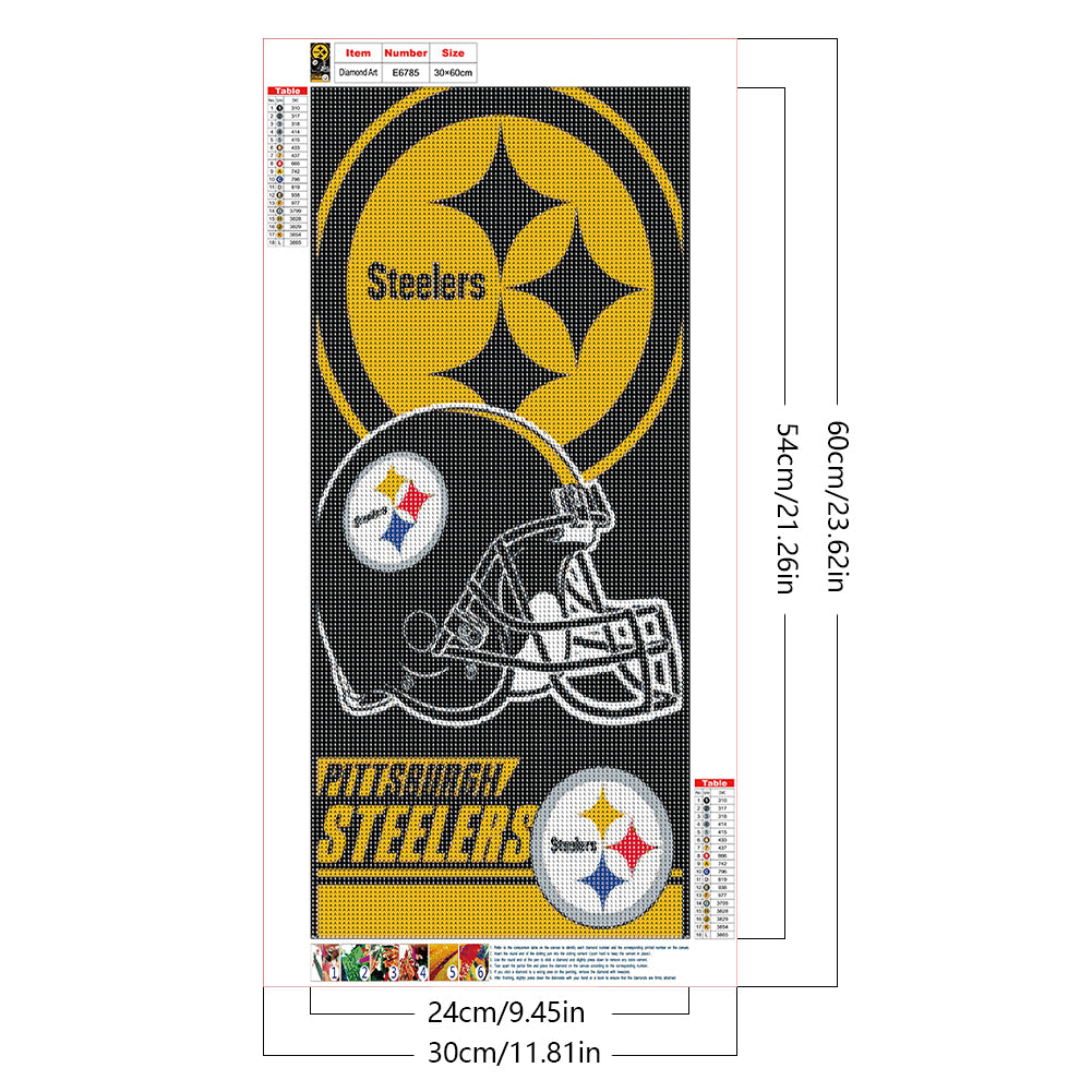 Steelers - Full Round Drill Diamond Painting 30*60CM