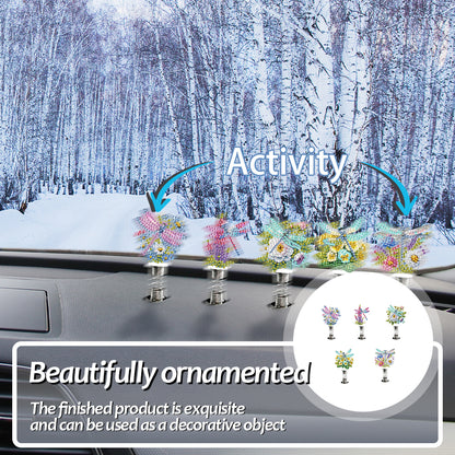 5PCS 2D Flat Animal Acrylic Decor Springs DIY Diamond Painting Shake Ornaments
