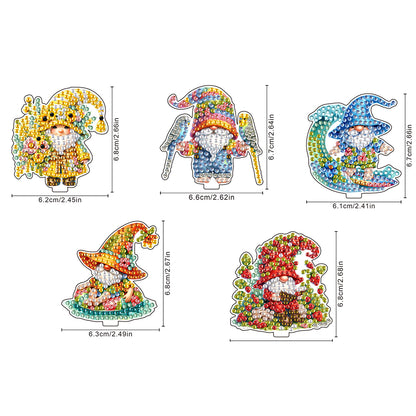 5PCS 2D Flat Animal Acrylic Decor Springs DIY Diamond Painting Shake Ornaments