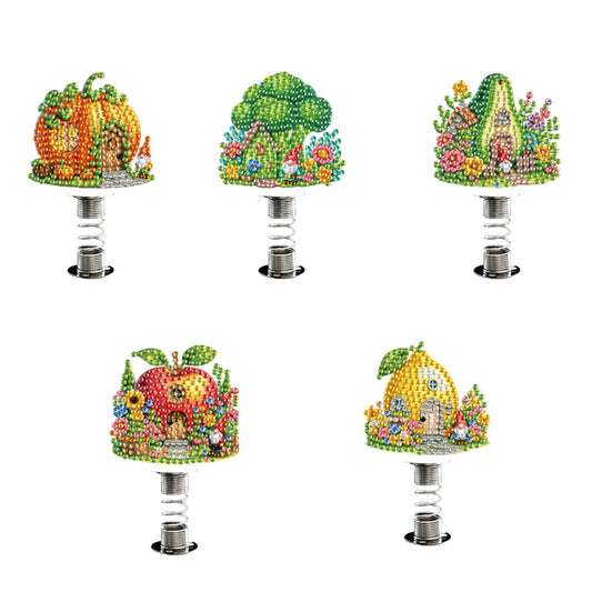 5PCS 2D Flat Animal Acrylic Decor Springs DIY Diamond Painting Shake Ornaments