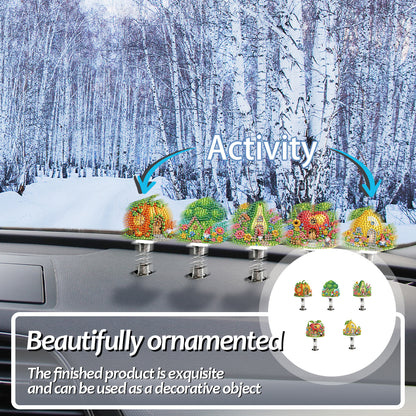 5PCS 2D Flat Animal Acrylic Decor Springs DIY Diamond Painting Shake Ornaments