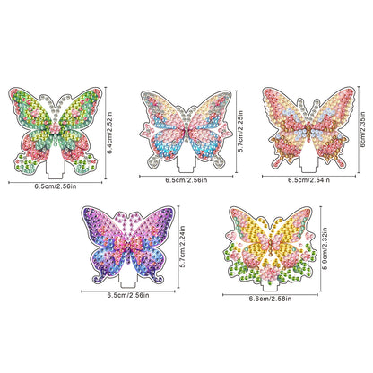 5PCS 2D Flat Animal Acrylic Decor Springs DIY Diamond Painting Shake Ornaments