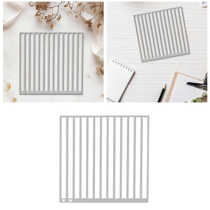Stainless Steel Diamond Painting Ruler DIY Diamond Painting Tool (2 Rows Square)