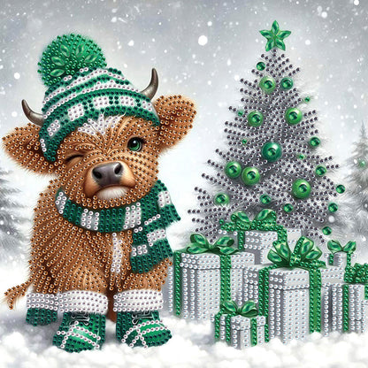 4Pcs Christmas Animal - Special Shaped Drill Diamond Painting 30*30CM