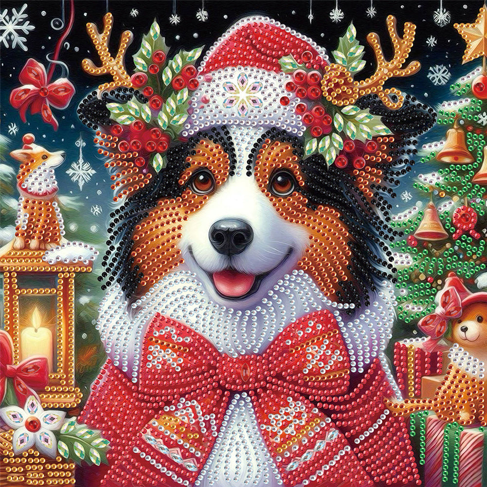 4Pcs Christmas Animal - Special Shaped Drill Diamond Painting 30*30CM
