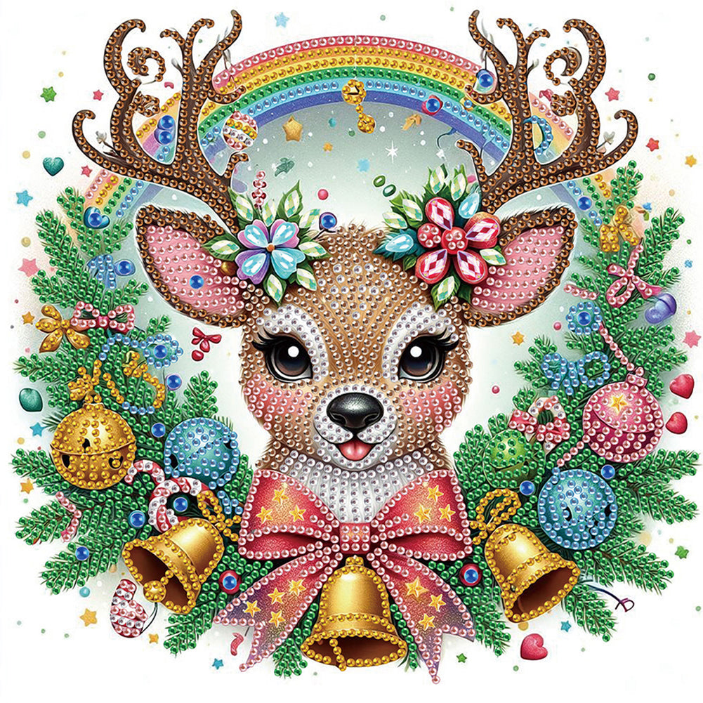 4Pcs Christmas Animal - Special Shaped Drill Diamond Painting 30*30CM