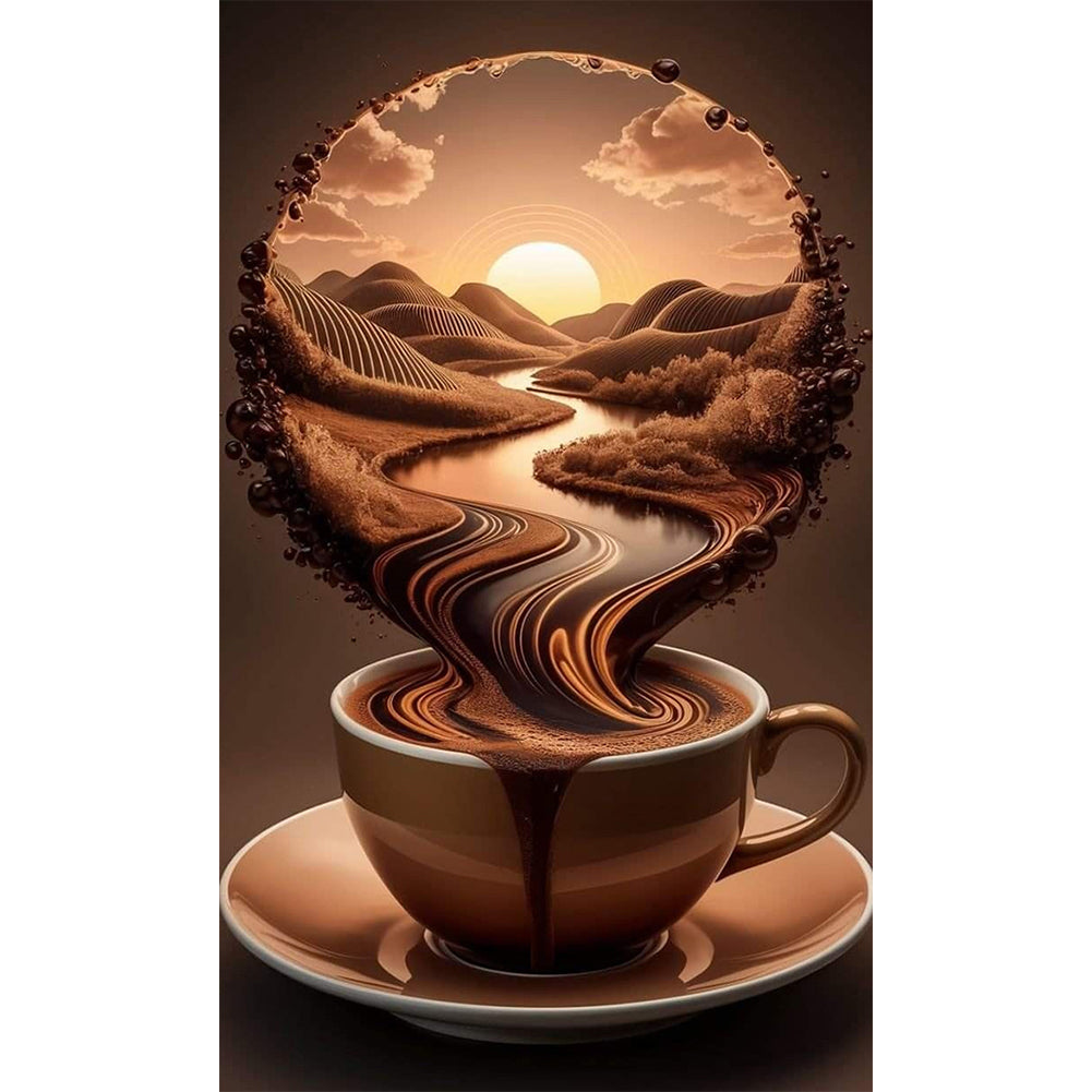Coffee Painting - Full Round Drill Diamond Painting 30*50CM