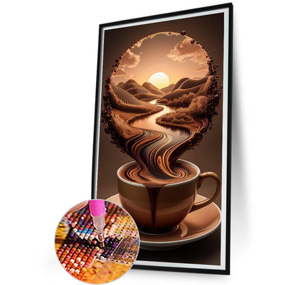 Coffee Painting - Full Round Drill Diamond Painting 30*50CM